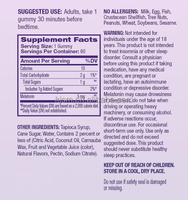 Gummies pour le sommeil pour adultes à double action de mélatonine + GABA, améliorent efficacement la qualité du sommeil et favorisent le sommeil profond.
