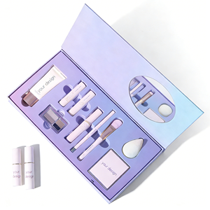 กล่องบรรจุภัณฑ์ผลิตภัณฑ์บำรุงผิวระดับพรีเมียม กล่องของขวัญกระดาษแข็งพับได้แบบแม่เหล็ก สำหรับเซรั่ม ครีม โลชั่น เอสเซนส์ ชุดผลิตภัณฑ์ความงาม - Product Image 5