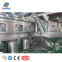 Chaîne de production 3-en-1 haute vitesse 300BPH pour le lavage, le remplissage et le bouchage de barils d'eau de 5 gallons pour usine de production d'eau potable