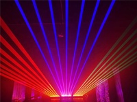 Projecteur laser professionnel MISS 500mW 8 têtes rouge bleu vert RGB + lampe 5W, barre laser 8 faisceaux, contrôle DMX512, IP20, pour hôtels et boîtes de nuit