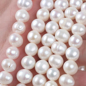 Perlas de Agua Dulce Naturales Hechas a Mano de 10-11 mm, Forma de Botón, Color Blanco, para Joyería DIY, Venta al por Mayor - Product Image 4