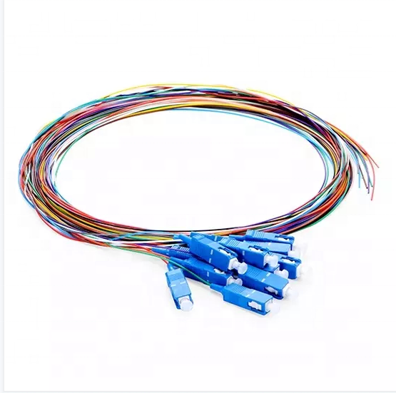 Fiber Optic Bundle Pigtail SCUPC Connector 12 Color 0.9mm SM FTTH Pigtail