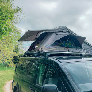 Carpa impermeable para techo de coche de 2 a 3 personas, carpa para techo de coche de aluminio para camping, todoterreno de 4 estaciones, carpa para techo de carcasa blanda para exteriores - Product Image 5