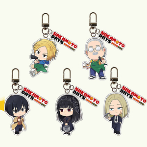 Porte-clés en PVC acrylique personnalisé avec impression UV, dessin animé Sakamoto, accessoires pour sac d'école, pendentif décoratif - Product Image 4
