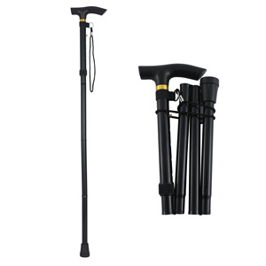 Bastón plegable de aluminio de 4 secciones de <span class=keywords><strong>alta</strong></span> calidad bastón ajustable para adultos mayores actividades al aire libre senderismo escalada - Product Image 1