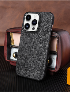 Custodia per telefono in vera pelle per <span class=keywords><strong>iPhone</strong></span> 15 Samsung Galaxy S23 Ultra S22 Plus S21 Cover posteriore del telefono cellulare - Product Image 4