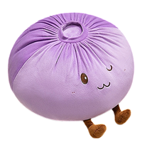 Lot de 2 oreillers en peluche Bao Bun mignons, jouets en peluche en forme de boulette vapeur avec jambes et visage clignotant, vente en gros pour cadeaux d'enfants et boutiques