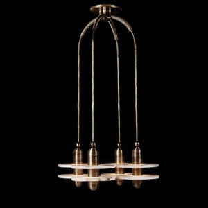 Lampadario lanterna da soffitto Ian K. Fowler <span class=keywords><strong>Presidio</strong></span> 1, 18 pollici, in ottone anticato lucidato a mano - Product Image 1