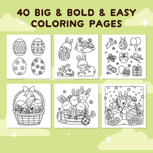 Libro para Colorear de Pascua de 40 Páginas para Niños, Encuadernado Perfecto, Lindo y Acogedor Libro de Dibujo, Libros para Colorear para Adultos - Product Image 2