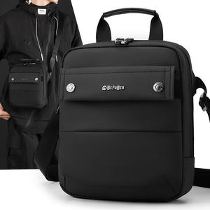 WePower Men's Messenger <b>Bag</b> <b>Large</b> Nylon Durable Business Travel Shoulder <b>Bag</b> Solid Color <b>Black</b> - Product Image 1