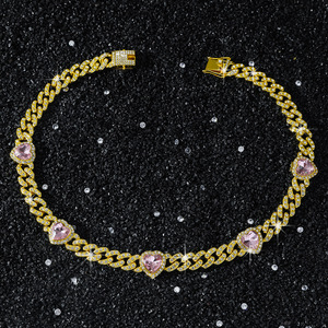 Nuevo Collar de Cadena con Diseño Simple de Corazones Empalmados, Estilo Hiphop Urbano, Collar de Cadena de Aleación para Hombre, Joyería al por Mayor, de Moda - Product Image 5