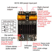 WUZHI AUDIO 2001 Pure Post Stage Digital Speaker Amplifier Module Board High Power TPA3221 Stereo 100WX2 Bridge Mono 200W Sound
