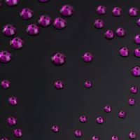 Perles de strass en résine époxy fuchsia de 5 mm, à dos plat, trou central, à coudre, pour la confection de vêtements et la fabrication de bijoux, modèle YAXI