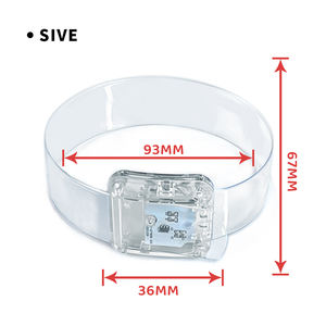 Pulsera de pulsera LED ambiental con tallado láser transparente de TPU interactivo con Control de voz para conciertos de eventos deportivos - Product Image 4