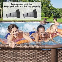 4er-Pack korrosionsbeständige Kunststoff-Pool-Schlauchadapter 1,5 Zoll 1,25 Zoll Verbindungsklemme Unterlegscheibe für Intex-Gewindepumpen und Aufstellpools