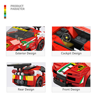 Wange 2875 Superauto Deportivo, Bloques de Construcción Creativos MOC, Modelo de Ladrillos para Armar, Juguete de Coche de Plástico para Niños