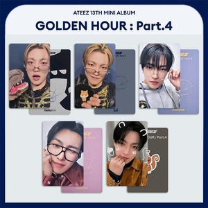 <span class=keywords><strong>Carte</strong></span> photo promotionnelle ATEEZ Mini Album GOLDEN HOUR Part.4, impression numérique personnalisée, Hongjoong Seonghwa San Wooyoung, pour fans - Product Image 3