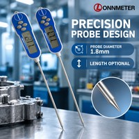 Thermomètre numérique à sonde fine de 1,8 mm, précision de 0,5°C, plastique de qualité alimentaire, indice de protection IP68, personnalisable OEM/ODM, -50-300°C