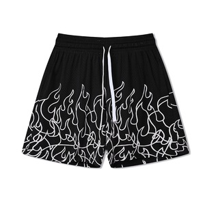 Celana basket Retro uniseks dan dewasa, setelan kustom dewasa, celana pendek basket bordir jaring ganda, kantong bersirkulasi ukuran besar anti-bakteri musim panas - Product Image 2