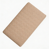 Lit pour chien Yang Yang Pet Check en tissu de lin beige rectangulaire, sur mesure, de luxe, apaisant, avec mousse à mémoire de forme, amovible et lavable