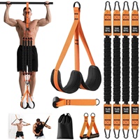Bandes d'assistance pour tractions robustes avec sangle réglable et sangle de pied confortable, ensemble de bandes de résistance empilables pour tractions