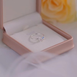 Butterfly Fairy 3D Ring For Women Colored Diamond Pave Setting Gift Jewelry - Product Image 2