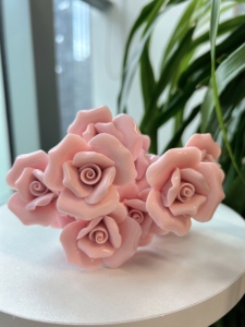 Rosa de Cerámica Hecha a Mano, Ramo de Rosas de Porcelana, Flor Artificial para Decoración de Mesa de Boda, Regalo de San Valentín - Product Image 2