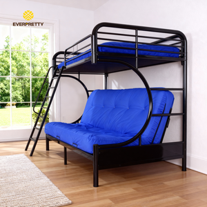 Juego de Muebles de Dormitorio Escolar al por Mayor para Apartamentos Pequeños, Litera de Metal Negra Personalizada, Sofá Cama Plegable Moderno Tamaño Queen - Product Image 2