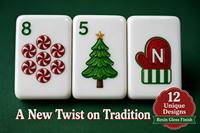 Ensemble de Mahjong de Noël Moderne et Luxueux, Thème Père Noël et Joker, Tuiles en Acrylique, Sapin et Flocon de Neige, Jeu de Société pour la Maison