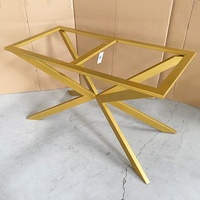 Table en acier inoxydable à prix d'usine avec pieds carrés, meubles, pieds de table, base de meubles, acier inoxydable doré, métal, salle à manger, fer, moderne
