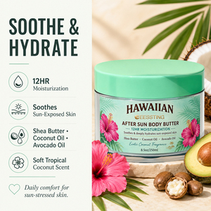 Manteca Corporal Reparadora de Hidratación Profunda con Logotipo Personalizado, Sin Parabenos, Nutritiva para Todo el Cuerpo, con Aceite de Coco, para Después del Sol - Product Image 3