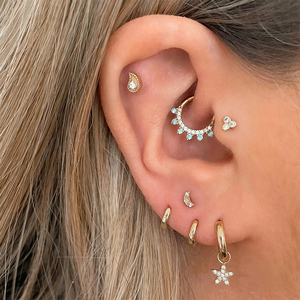 Piercing de Nariz Redondo Abierto con Zirconia para Cartílago, Anillo de Nariz de Moda, Pendientes - Product Image 4