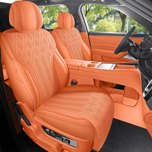 Coprisedili Auto Sportivi in Pelle Scamosciata su Misura per <span class=keywords><strong>AITO</strong></span> M7 M8 M9 5 e 6 Posti Set Completo Traspirante Protezione Sedili Auto per Tutte le Stagioni - Product Image 6