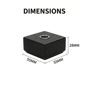 Vietnam WeWood <b>Black</b> Wood <b>Reed</b> <b>Diffuser</b> Cap Metal Insert Square Simple Elegant Wood Aroma Lid Durable Sturdy Scent Closure - Product Image 3