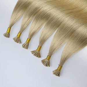 <span class=keywords><strong>Extension</strong></span> I-Tips per <span class=keywords><strong>Capelli</strong></span> Umani <span class=keywords><strong>Veri</strong></span> Vergini Remy a Doppia Trama con Cuticole, Qualità Russa - Product Image 6