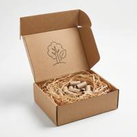Boîte d'expédition en papier kraft biodégradable écologique, boîte d'expédition en carton ondulé recyclable, vente en gros