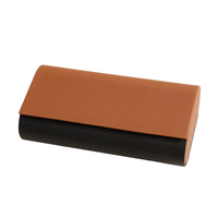 Étui à lunettes rectangulaire en PU double couche, tendance