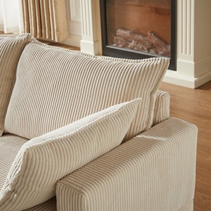 Ensemble de canapés modulaires modernes en velours côtelé, écologiques, en forme de U pour salon, avec ottoman de rangement, 6 places, chaise longue convertible - Product Image 3