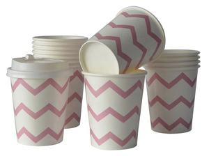 Vasos de papel artesanales biodegradables impresos con logotipo personalizado de pared simple para bebidas frías y café caliente - Product Image 4