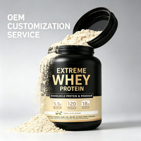 Label Pribadi OEM untuk Bubuk Protein Whey 50g+ Per Sajian, Umur Simpan 24 Bulan, Suplemen Dewasa untuk Membangun Otot