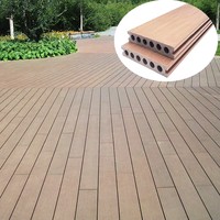 Dalles de terrasse en WPC co-extrudées, imperméables, à effet bois, modernes, antidérapantes, pour terrasse extérieure et jardin