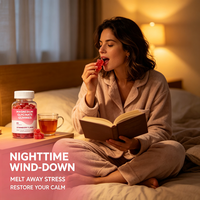 Gummies de glycinate de magnésium OEM ODM pour le soulagement du stress, la relaxation musculaire et l'amélioration du sommeil, personnalisables