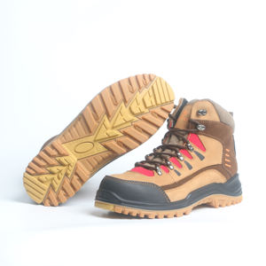 Zapatos de seguridad con punta de acero de cuero Crazy Horse para hombre, zapatos de trabajo transpirables, antigolpes botas de seguridad, botas de trabajo, Botas de senderismo - Product Image 6