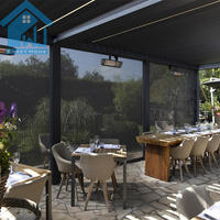 Pergola en aluminium haut de gamme Sweet Home, imperméable, gazebo d'extérieur avec lames orientables automatiques et éclairage LED intégré