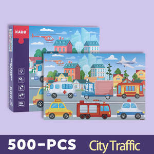 500/1000 pièces Intelligent développer la ville trafic forêt Animal unisexe jouet en gros début éducatif <span class=keywords><strong>grand</strong></span> <span class=keywords><strong>Puzzle</strong></span> pour les enfants - Product Image 5