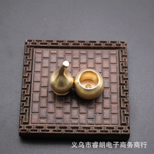 Brass Gourd <b>Keychain</b> Hollow Center Opening Car Pendant Desktop Ornament For Men Women Gift - Product Image 4