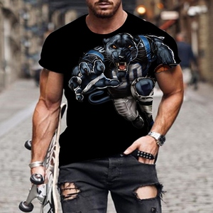 T-shirt pour hommes en gros American <span class=keywords><strong>Tiger</strong></span> Lion Football Short Shirt 5xl Sports T-shirts pour hommes Custom Sublimation T-shirt pour hommes - Product Image 3