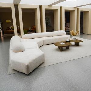 Ensemble modulaire moderne italien Rock, design carré, inspiré de la pierre, capitonné, inclinable, rembourré, avec coussinets de densité, pour villa de luxe - Product Image 1