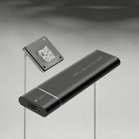 SHUOLE harga pabrik M.2 NGFF HDD casing SSD SATA protokol HDD kandang tipe-c USB3.2 kotak Hard Disk seluler eksternal aluminium