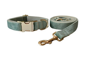 Set Kerah dan Tali Anjing Beludru Solid Mewah - Product Image 5